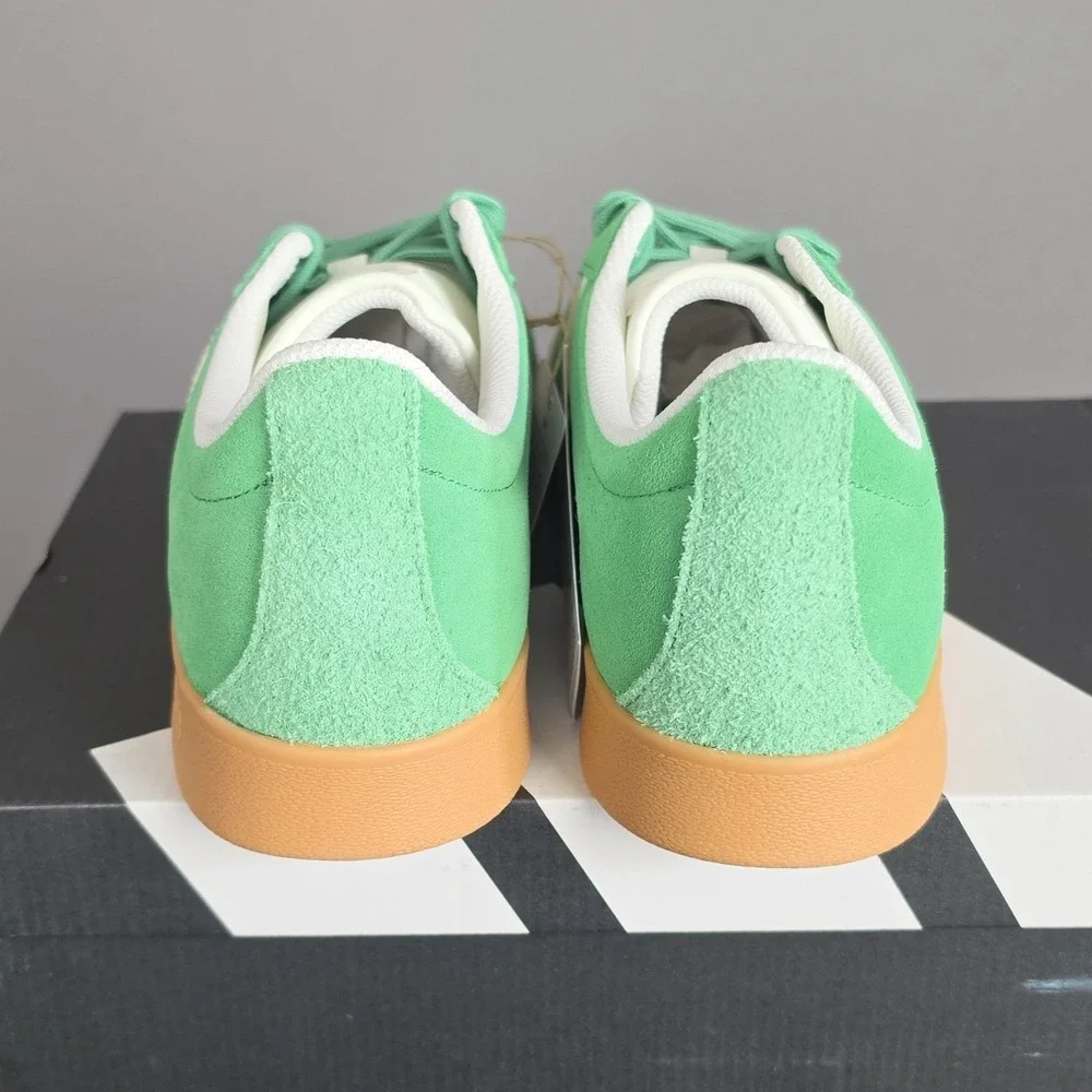 Adidas VL Court 2.0 Green Suede Gum Sole Mens Sneakers JH5077 Size 12 New